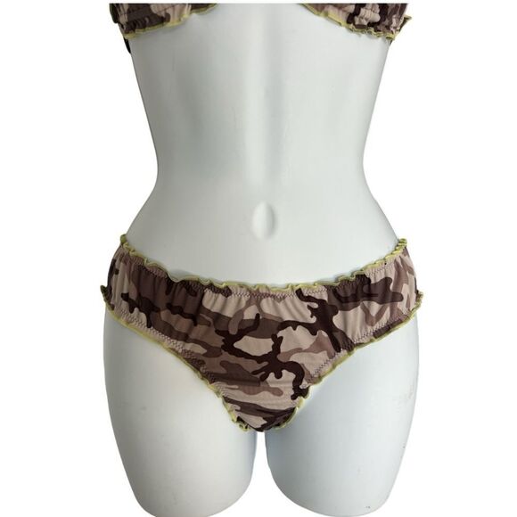 Unbranded Bikini Top And Bottom Camuflase Printed In Light Brown Color Size S - Picture 5 of 6